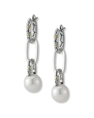 Shop Samuel B. 18k & Silver 10mm Pearl Link Earrings