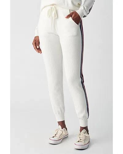 Shop Faherty Sconset Cashmere-blend Jogger Pant In White