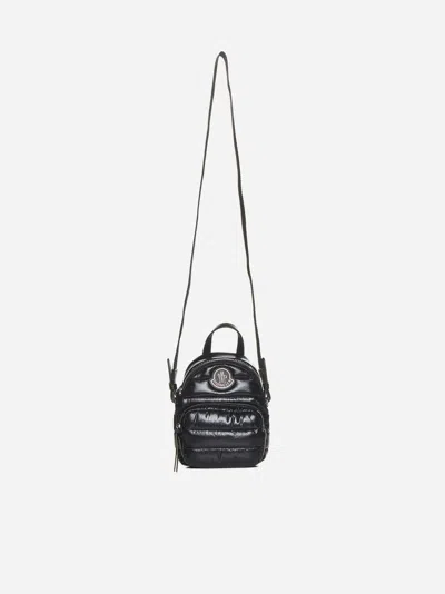 Shop Moncler Kilia Nylon Small Crossbody Backpack Bag In Black