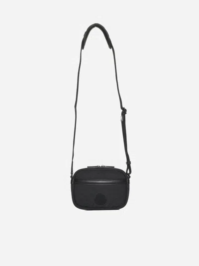Shop Moncler Tech Fabric Crossbody Bag In Black