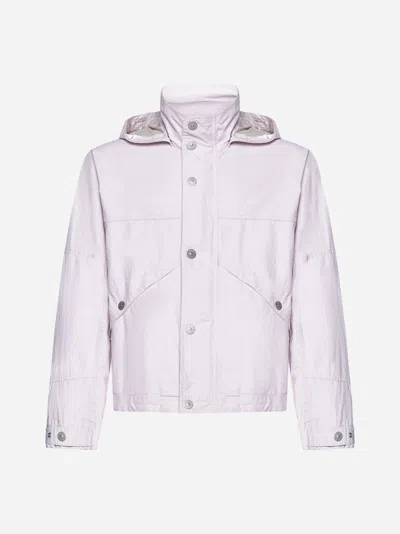 Shop Stone Island Cotton Hooded Jacket In Pink