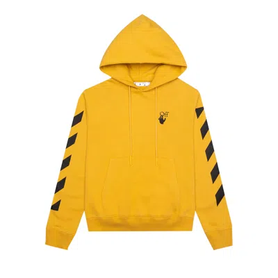 Pre-owned Off-white Diag Agreement Slim Hoodie 'ocher Yellow/brown'