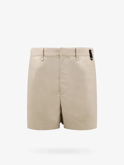 Shop Fendi Shorts In Beige