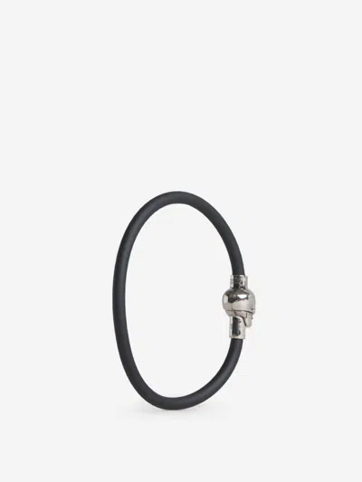 Shop Alexander Mcqueen Skull Cord Bracelet In Negre
