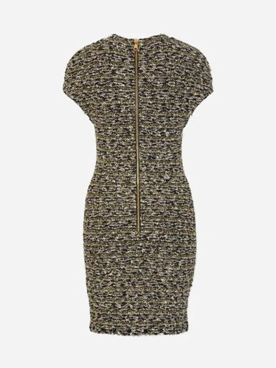 Shop Balmain Mini Tweed Dress In Daurat