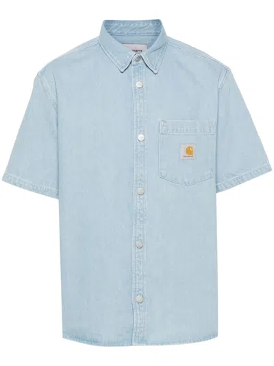 Shop Carhartt Loose Fit Denim Shirt In Blue