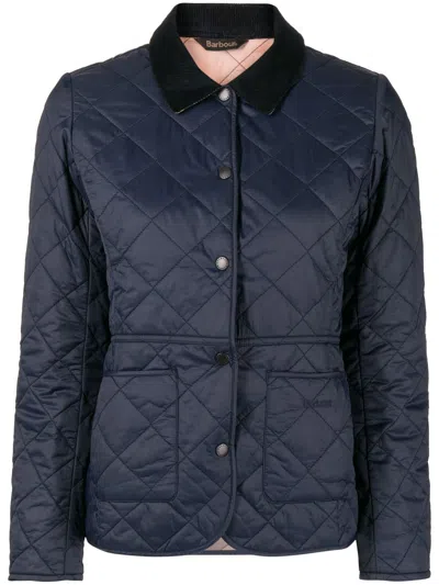 Shop Barbour Deveron Quilted Jacket In Blue
