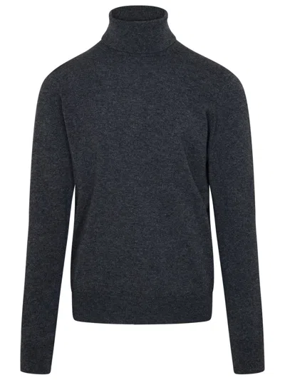Shop Borgo Asolo Cashmere Turtleneck Sweater In Grey