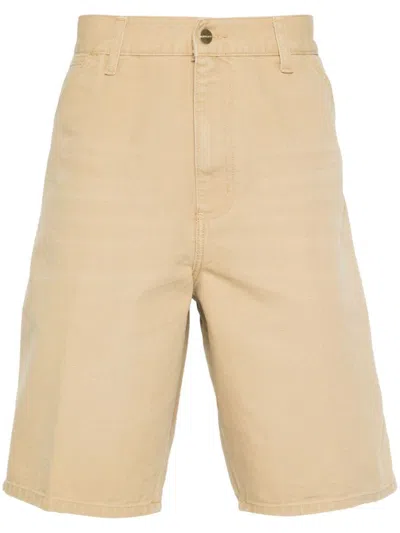Shop Carhartt Wip Organic Cotton Shorts In Beige
