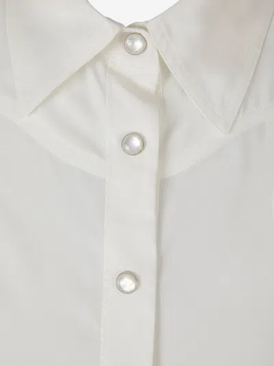 Shop Dorothee Schumacher Denim Inspired Shirt In White