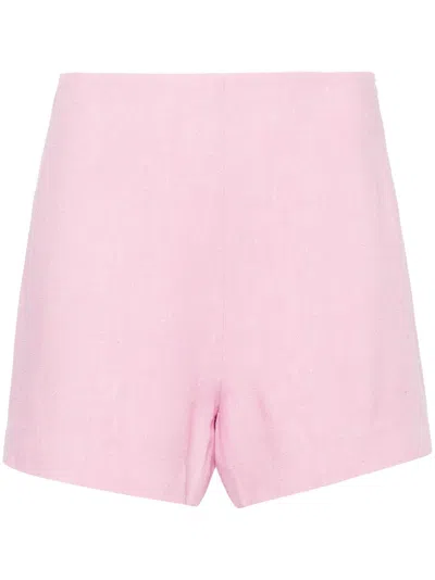 Shop Nanushka Pink Elza Tweed Shorts