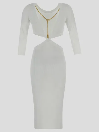 Shop Elisabetta Franchi Dresses In Ivory