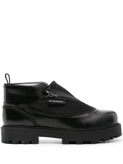 Shop Givenchy Storm Leather Ankle Boots In Black