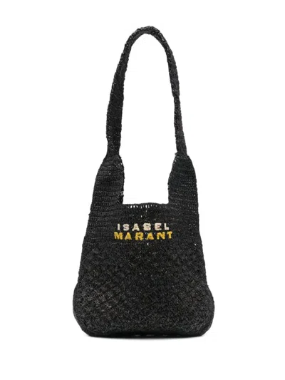 Shop Isabel Marant Étoile Praia Small Small Tote Bags In Black