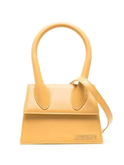 Shop Jacquemus Le Chiquito Moyen Handbag In Yellow