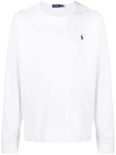 Shop Polo Ralph Lauren Crew Neck Sweatshirt Clothing In White