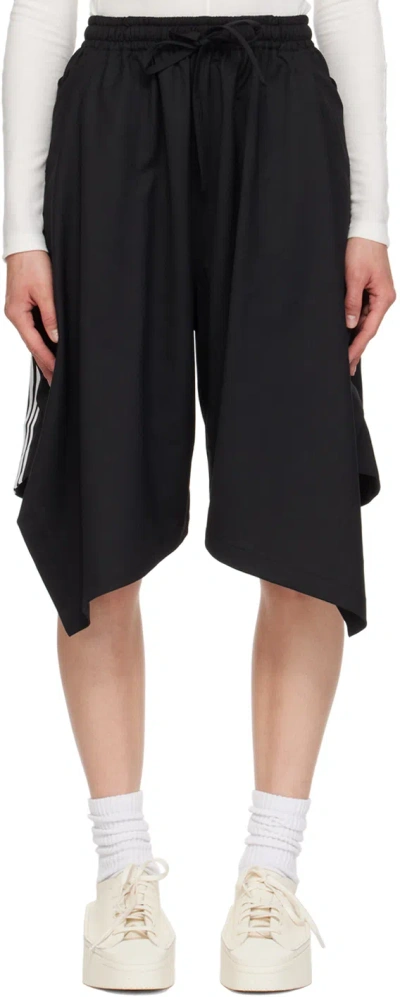 Shop Y-3 Black Refined Woven Shorts