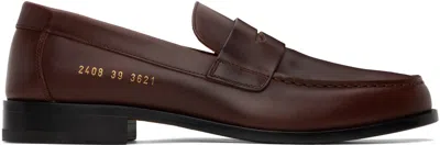 Shop Common Projects Brown Leather Loafers In 3621 Brown