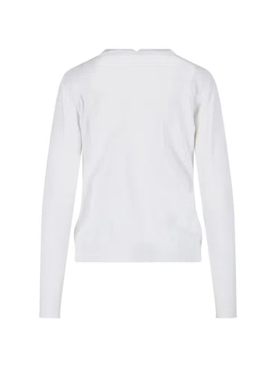 Sibel Saral Crewneck Cardigan - White In White