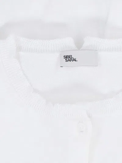 Sibel Saral Crewneck Cardigan - White In White