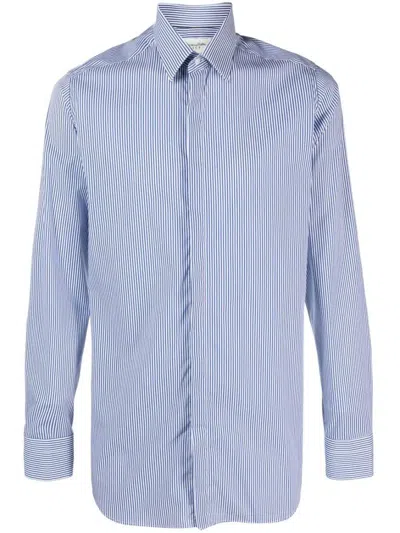 Shop Tintoria Mattei Striped Shirt Clothing In Blue