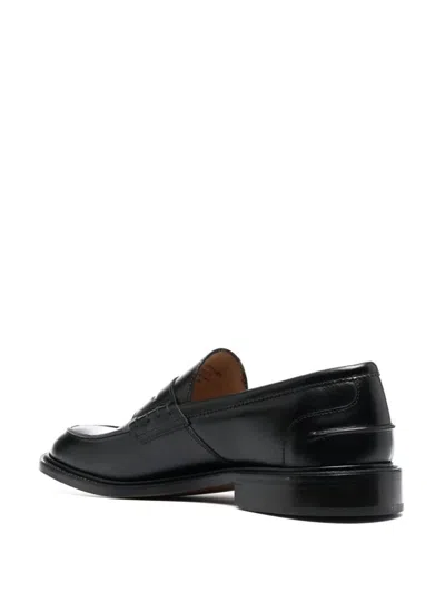Shop Tricker's James Loafer Shoes In Black