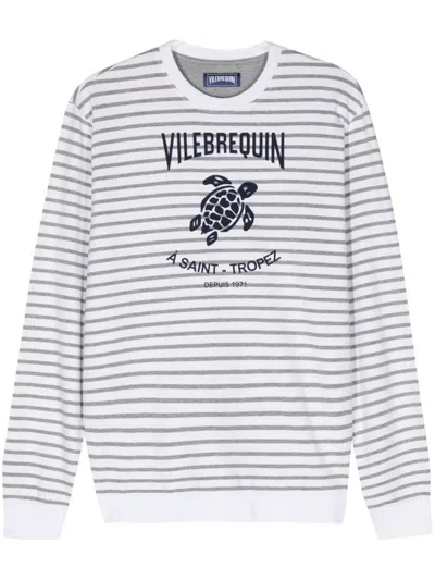 Shop Vilebrequin Sweaters In Bianco Grigio
