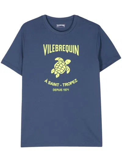 Shop Vilebrequin T-shirts And Polos In Blu Yatch