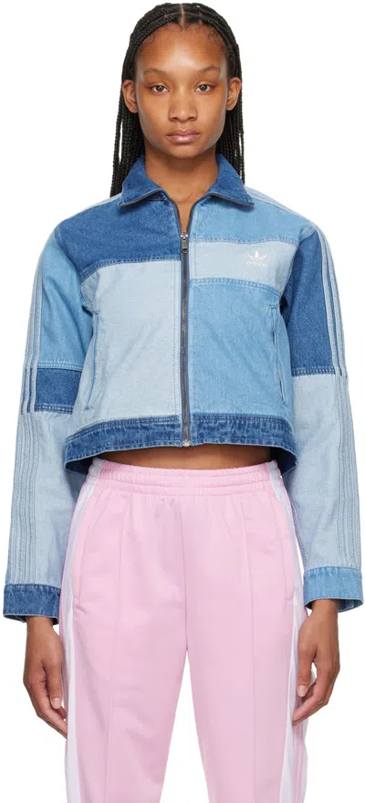 Shop Adidas Originals Blue Kseniaschnaider Edition Denim Jacket In Light Denim
