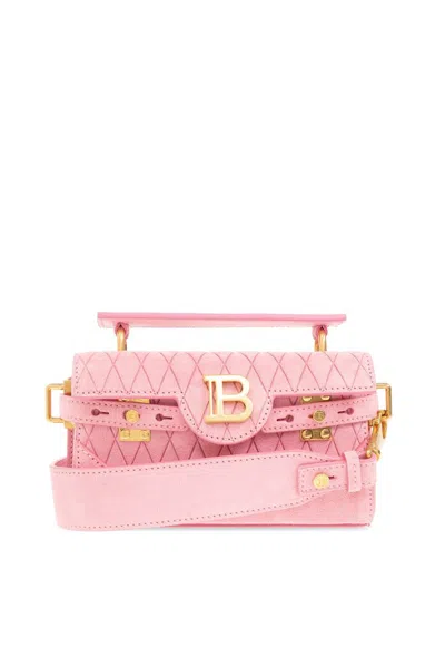 Shop Balmain B Buzz 19 Shoulder Bag In Pink