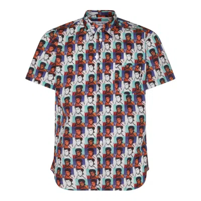 Shop Comme Des Garçons Shirt Graphic Printed Buttoned Shirt In Multi