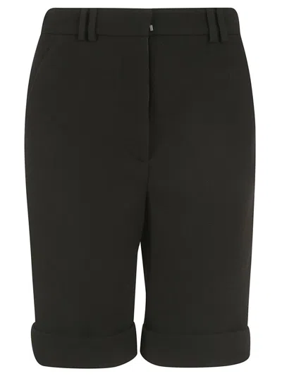 Shop Balmain Double Crepe Cycling Shorts In Black
