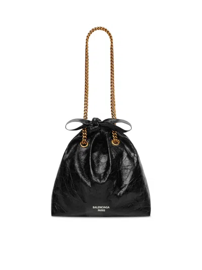 Shop Balenciaga Small Crush Tote Bag For Women In Black