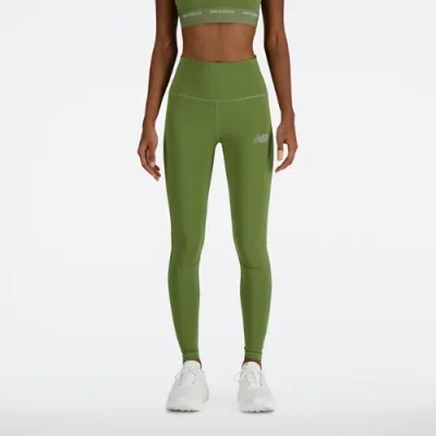 Shop New Balance Women's Nb Sleek High Rise Legging 27" In Green