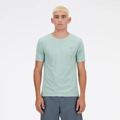 Shop New Balance Men's Athletics Jacquard T-shirt In Green