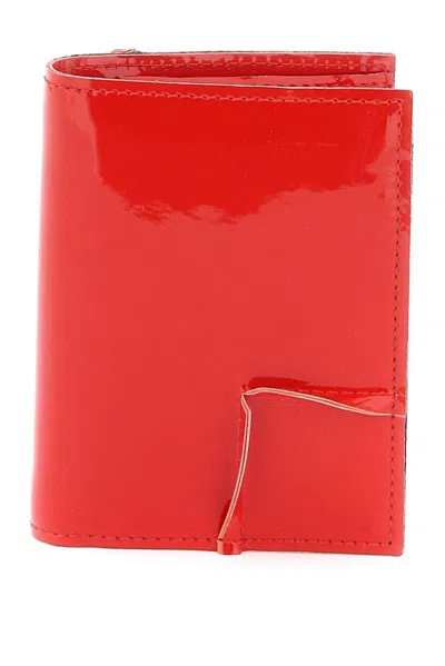 Shop Comme Des Garçons Wallet Reversed Hem Bi In Red