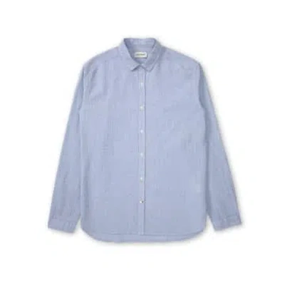 Shop Oliver Spencer Hughes Blue Clerkenwell Tab Shirt