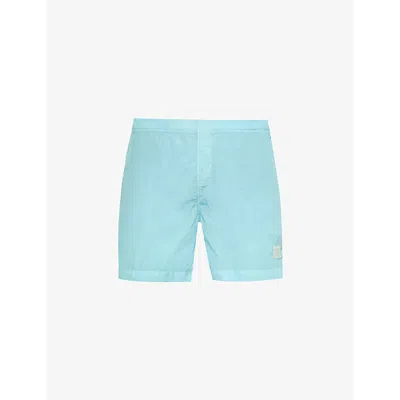 C.p. Company Cp Company Mens Starlight Blue Eco-chrome Logo-patch Swim Shorts In Starlight Blue