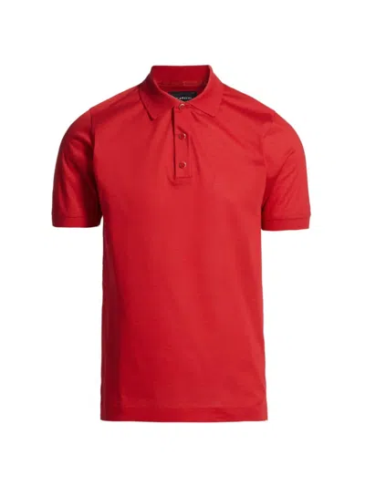 Shop Kiton Men's Cotton Polo Shirt In Red
