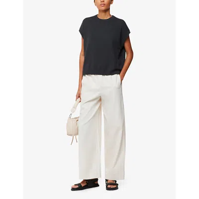 Whistles Melanie Cap Sleeve Top In Grey