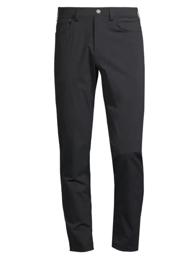 Shop Redvanly Men's Kent Slim Pull-on Trousers In Black