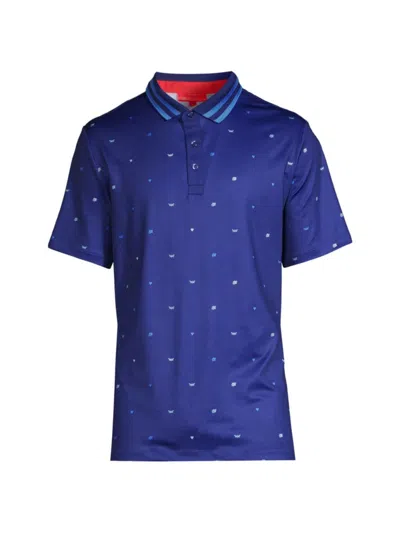 Shop Redvanly Men's Langham Polo Shirt In Mazarine Blue