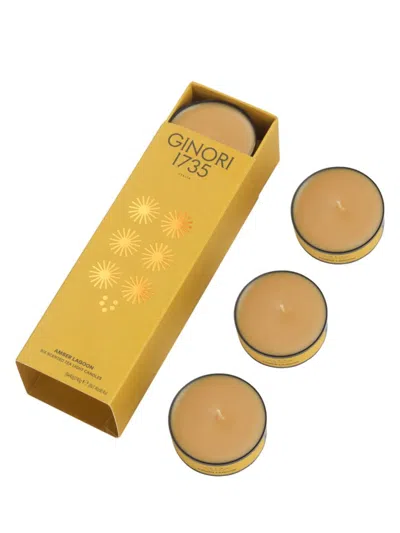 Shop Ginori 1735 Lcdc 6-piece Scented Tealight Candle Set In Amber Lagoon