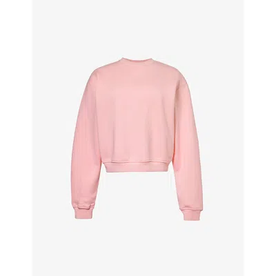 Shop Khy Women's Orchid Pink Exclusive Crewneck Cotton-jersey Sweatshirt