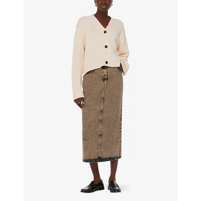 Whistles Womens Cream Nina Button-front Relaxed-fit Cotton Cardigan In Cream