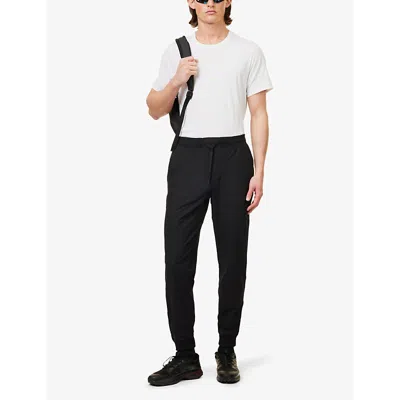 Shop Lululemon Mens Black Abc Stretch Recycled-polyester Jogging Bottoms