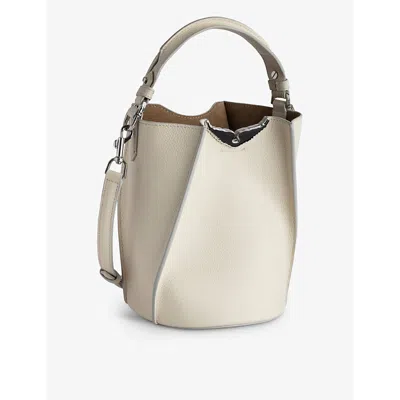 Zadig & Voltaire Womens Flash Borderline Leather Bucket Bag In Flash