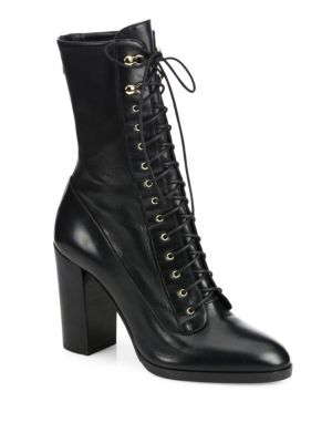 sergio rossi lace up booties