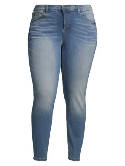 Shop Slink Jeans, Plus Size Women's Mid-rise Jeggings In Aimee