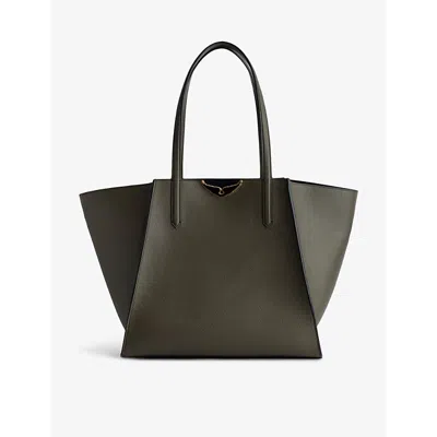 Shop Zadig & Voltaire Zadig&voltaire Womens Record Gold Le Borderline Leather Tote Bag